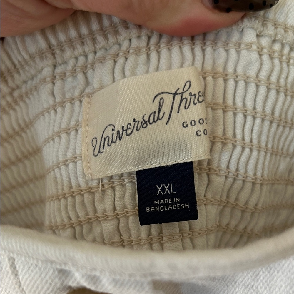 Universal thread Elegant White Button-Down denim … - image 5